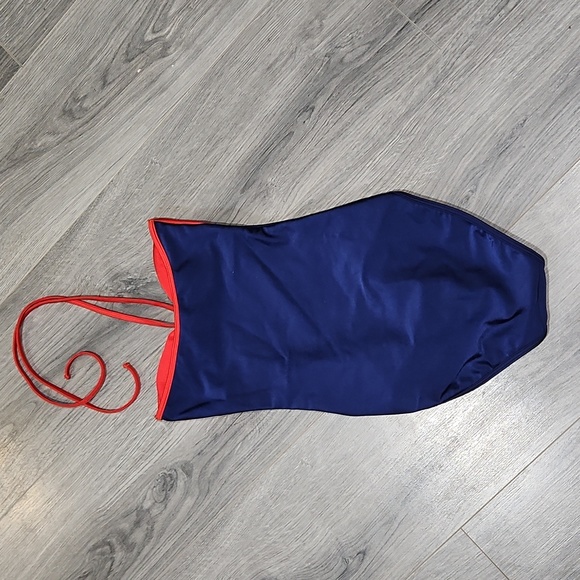 EUC American Apparel Red/Blue One Piece - Picture 3 of 5